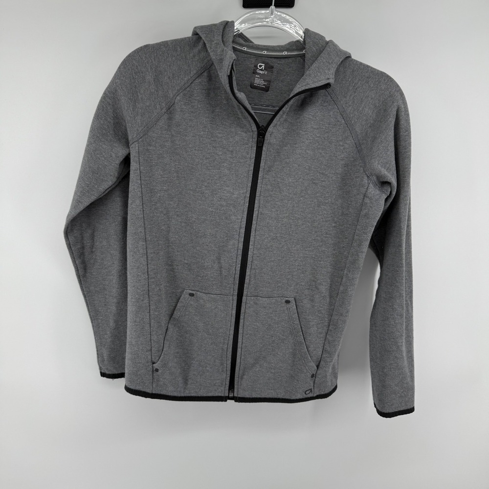 GapFit Gray Full‎ Zip Hoodie Activewear Athletic Comfort Size XXL